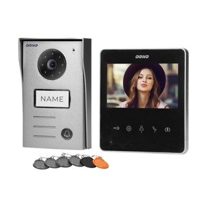 Sada videovrátnika NAOS 4,3" s RFID čierny (ORNO)