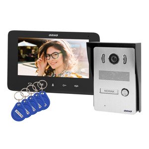 Sada videovrátnika INDI N 7" s RFID čierna na povrch (ORNO)