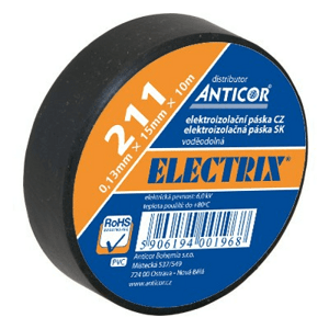 Páska izolačná PVC 15mm x 10m čierna, anticor