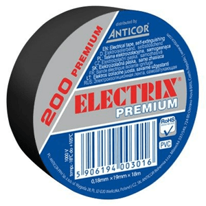 Páska izolačná PVC 19mm x 18m čierna, PREMIUM