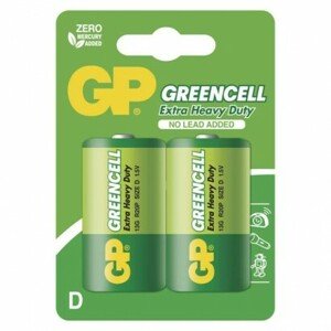 Zinko-chloridová batéria GP Greencell R20 (D) (EMOS)