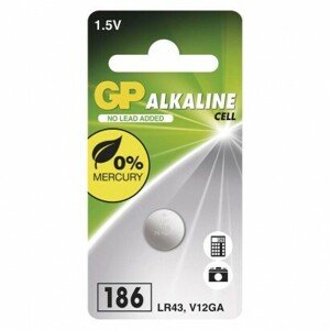 Alkalická gombíková batéria GP LR43 (186F) (EMOS)