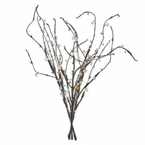 LED vetvička s perlami, 60 cm, 3x AA, vnútorná, 3000K, časovač (EMOS)