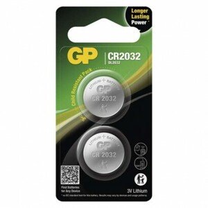 Lítiová gombíková batéria GP CR2032 (EMOS)