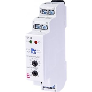 Termostat TER-3B na DIN 24-240V AC/DC 1NO 0/40°C (ETI)
