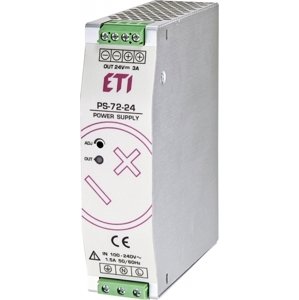 Napájací zdroj PS-72-24 na DIN 24V DC 72W (ETI)