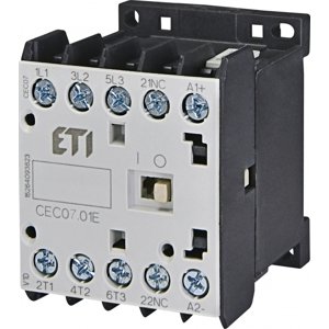 Miniatúrny stýkač CEC07.01 24V AC 50/60Hz 3NO+1NC (ETI)