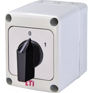 Vačkový spínač 4-pólový 25A "0-1" zapuzdrený IP65 CS 25 92 PN (ETI)