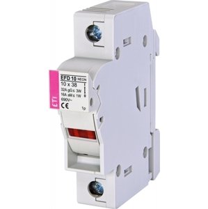 Poistkový odpojovač EFD 10 1-pólový 32A 690V pre CH10 gG/aM s NEON inditkátorom a adaptéro