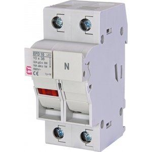 Poistkový odpojovač EFD 10 1-pólový+N 32A 690V pre CH10 gG/aM s LED inditkátorom (ETI)