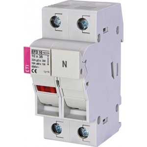 Poistkový odpojovač EFD 10 1-pólový+N 32A 690V pre CH10 gG/aM s NEON indikátorom (ETI)