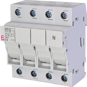 Poistkový odpojovač EFD 10 3-pólový+N 32A 690V pre CH10 gG/aM (ETI)