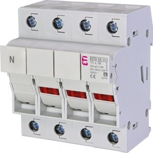 Poistkový odpojovač EFD 10 3-pólový+NL 32A 690V pre CH10 gG/aM s NEON indikátorom (ETI)