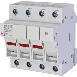 Poistkový odpojovač EFD 10 3-pólový+N 32A 690V pre CH10 gG/aM s LED inditkátorom a adaptér