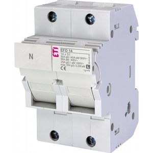 Poistkový odpojovač EFD 14 1-pólový+NL 50A 690V pre CH14 gG/aM (ETI)