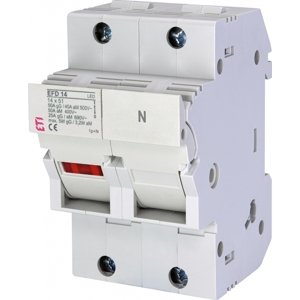 Poistkový odpojovač EFD 14 1-pólový+N 50A 690V pre CH14 gG/aM s LED indikátorom (ETI)