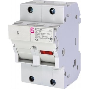 Poistkový odpojovač EFD 14 1-pólový+NL 50A 690V pre CH14 gG/aM s LED indikátorom (ETI)