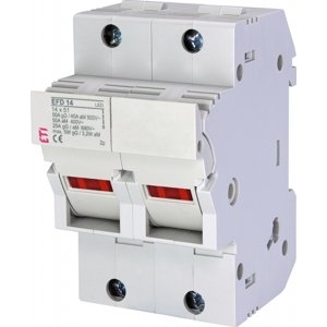 Poistkový odpojovač EFD 14 2-pólový 50A 690V pre CH14 gG/aM s LED indikátorom (ETI)