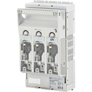 Poistkový odpínač radový KVL-00 3p M8-M8 LED pre poistky NH00 s montážou na panel (ETI)