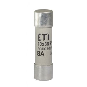 Valcová poistka špeciálna CH10x38 8A gR 900V AC/DC 30kA (ETI)
