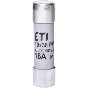 Valcová poistka špeciálna CH10x38 16A gR 900V AC/DC 30kA (ETI)