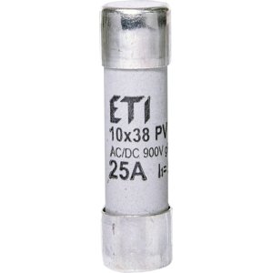 Valcová poistka špeciálna CH10x38 25A gR 900V AC/DC 30kA (ETI)
