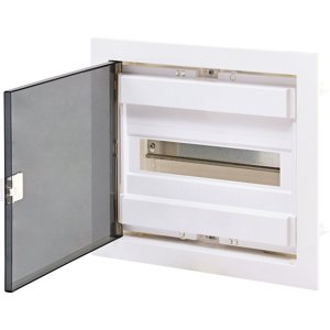 Rozvádzač zapustený bytový 14M IP40 plast.dvierka transp. 274x306x87mm ECG14 (ETI)