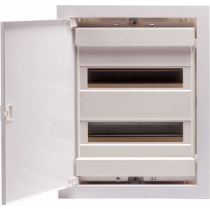Rozvádzač zapustený bytový 28M IP40 plast.dvierka biela 399x306x87mm ECG28 (ETI)