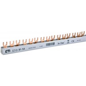 Prepojovacia lišta (hrebeň) 3-pólová 100cm 54M 12mm2 Tvar:U (ETI)