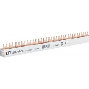 Prepojovacia lišta (hrebeň) 4-pólová 100cm 54M 16mm2 Tvar:U (ETI)