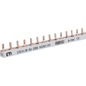Prepojovacia lišta (hrebeň) 3-pólová 100cm 54M 10mm2 Tvar:I (ETI)