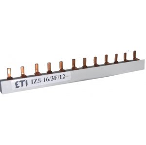 Prepojovacia lišta (hrebeň) 3-pólová 21cm 12M 16mm2 Tvar:I (ETI)