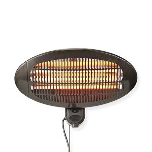 Terasový elektrický ohrievač 2000W IP34 čierny (Nedis)