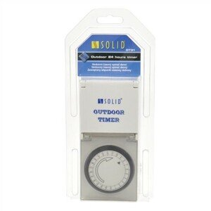 Časovač do zásuvky 24h mechanický s krytím IP44 (Solight)