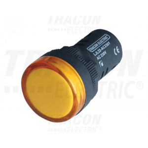 Kontrolka Led 230V AC/DC, žltá, d=22mm IP65 LED (TRACON)