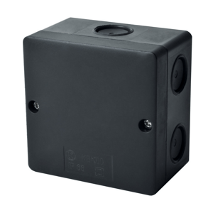 Krabica s krytím IP 66, čierna 81x81 UV stab.(kat.zn.-KSK-80 FA) (Kopos)