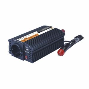 Solight invertor 12V, USB 500mA, kovový, čierny, max. zaťaženie: 300W