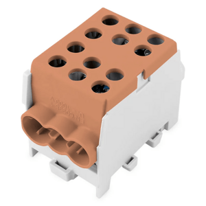 Svorka stúpacia krytá HLAK35 1/4 M2 BR, 1x hnedá 2x35mm2 4x25mm2