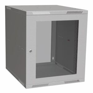 Rozvádzač 600x621x400mm dvere sklo SENSA 12U RAL7035 (SOLARIX)