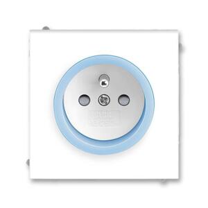 Zásuvka 2P+T/16A/250V clonky (PS) IP40 biela/modrá ladová Neo (ABB)
