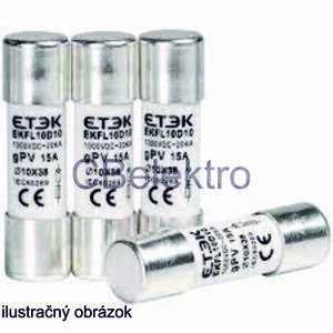 Valcová poistka pre solárne systémy CH10x38 10A 1000V DC EKFL10D (ETEK)