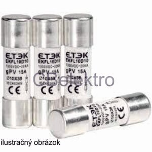 Valcová poistka pre solárne systémy CH10x38 15A 1000V DC EKFL10D (ETEK)