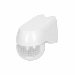 Pohybový senzor 220°, IP44, nástenný prisadený, 1200W, biely