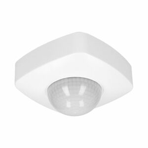 PIR snímač prítomnosti 360° s 3 detektormi, IP65, stropný, 2000W, biely