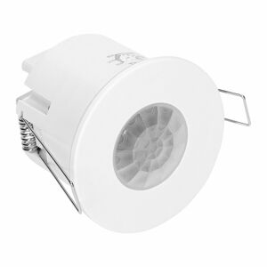 Pohybový senzor pod omietku, 360°, IP65, stropný zapustený, 1200W, biely