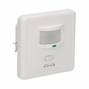 PIR snímač zvuku a pohybu 160° biely, IP20, 40-500W