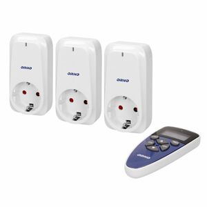 Sada bezdrôtových zásuviek s diaľkovým ovládaním OR-GB-434(GS), 2P+E S SCHUKO, 3+1 (ORNO)