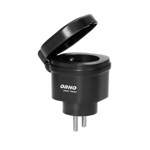 Vonkajšia bezdrôtová zásuvka s rádiovým prijímačom, IP44, Smart Home, čierna, ORNO