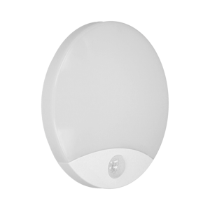 VIRAZON LED 15W, stropné svietidlo s pohybovým senzorom 1050lm, IP44, 4000K, mliečne, biel