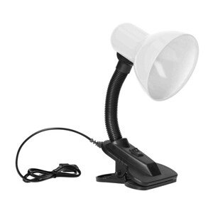 Malá biela lampa s klipom, E27 LATSA DL-3/W ORNO